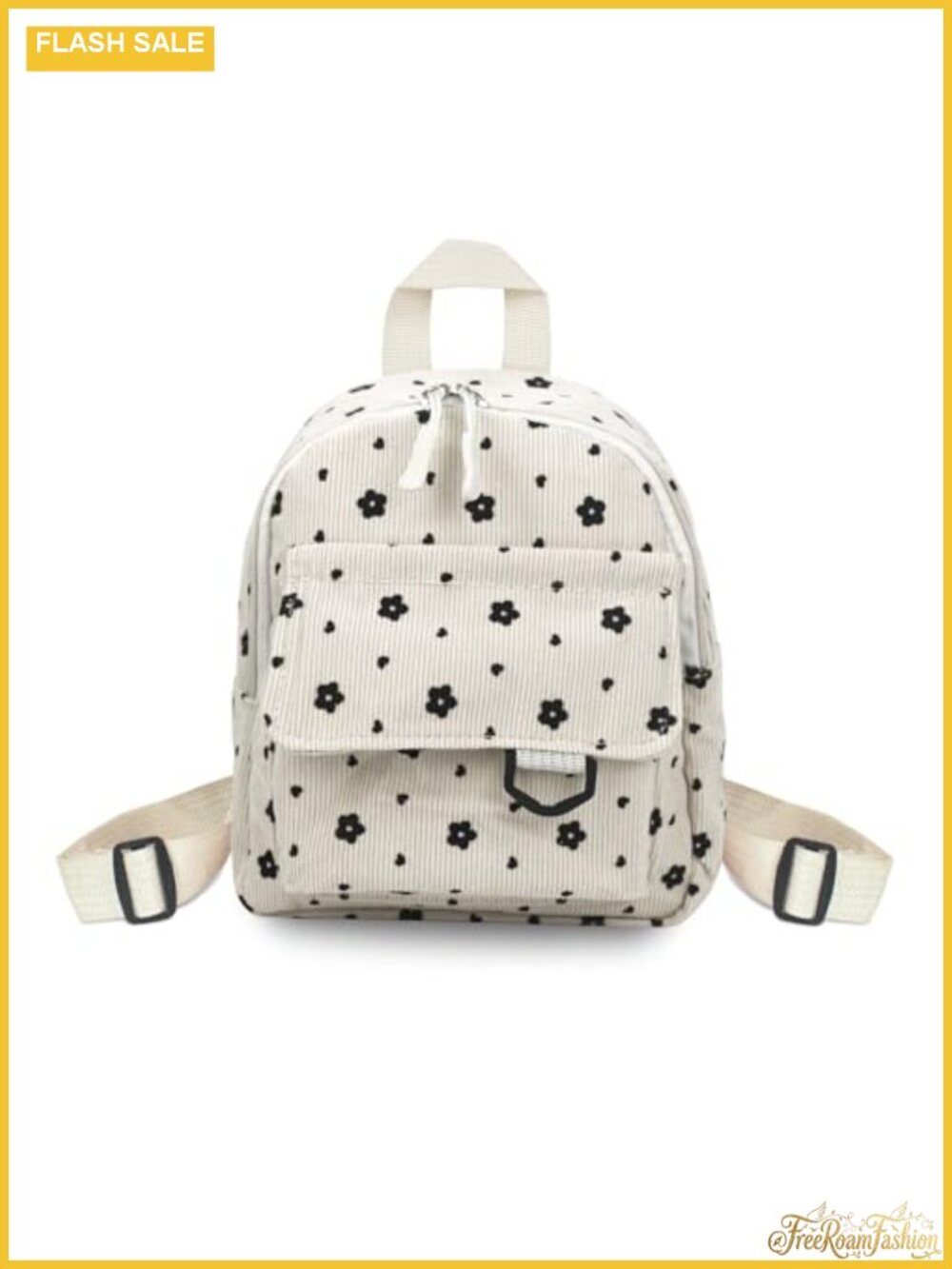Women's Corduroy Mini Backpack Purse Adjustable Strap Compact Travel Bag